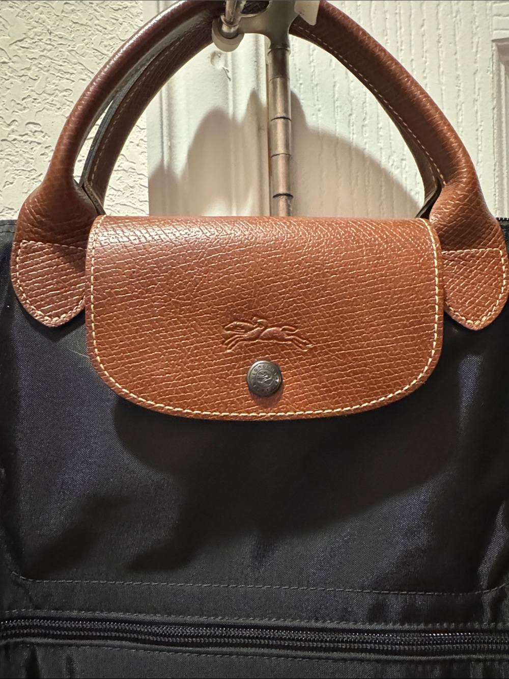 Longchamp Black Nylon Duffel with Expander - Picture 2 of 5